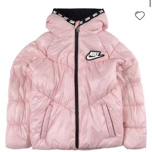 NIKE Chevron Puffer Jacket Pink